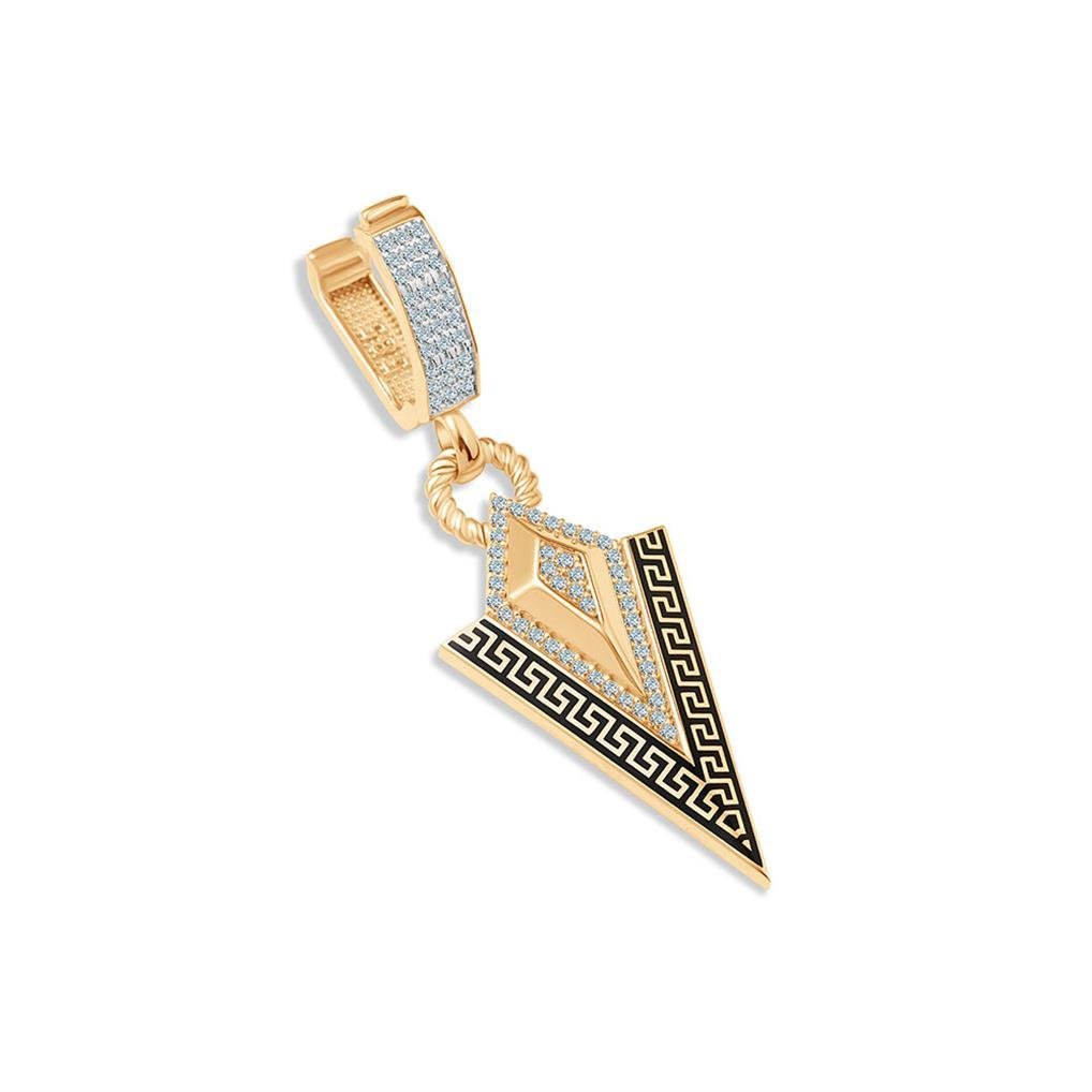 EMA Siyah Mineli Üçgen Charm